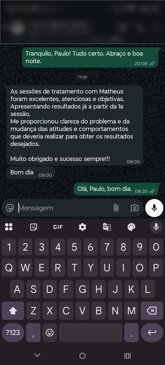 Depoimento paciente