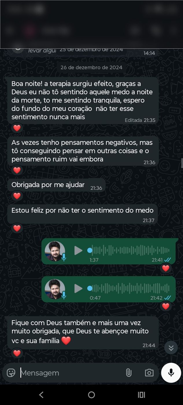 Depoimento paciente