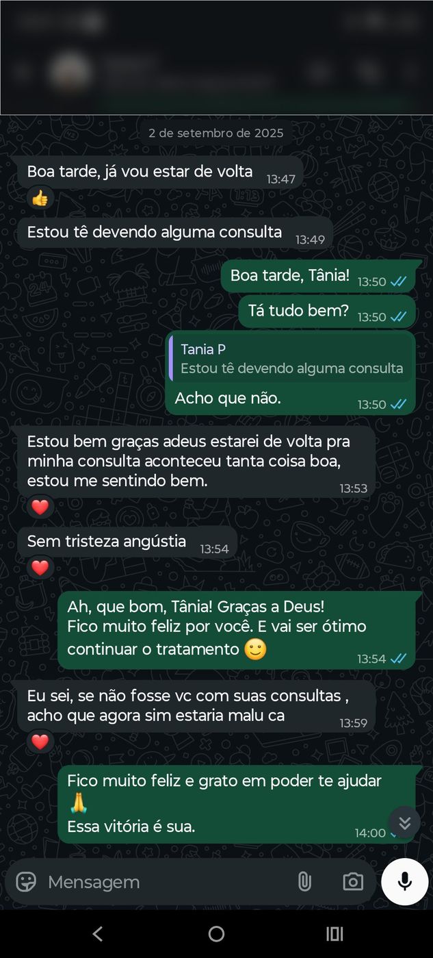 Depoimento paciente